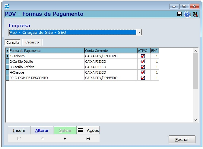 Como utilizar Formas de pagamento (PDV) (2)