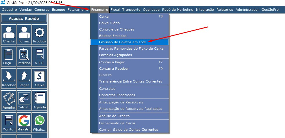 Gerenciamento de contratos a partir de pedido de venda