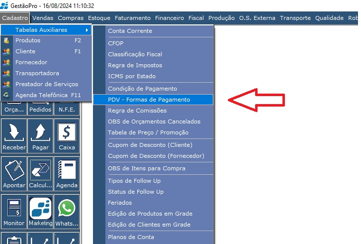 Como utilizar Formas de pagamento (PDV) (1)