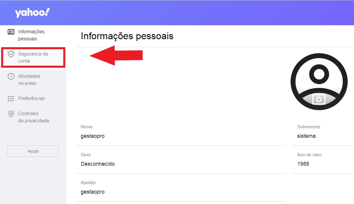 Configurar senha do yahoo para aplicativo externo