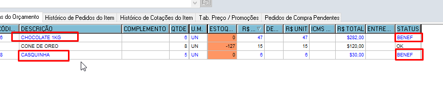 beneficiamento