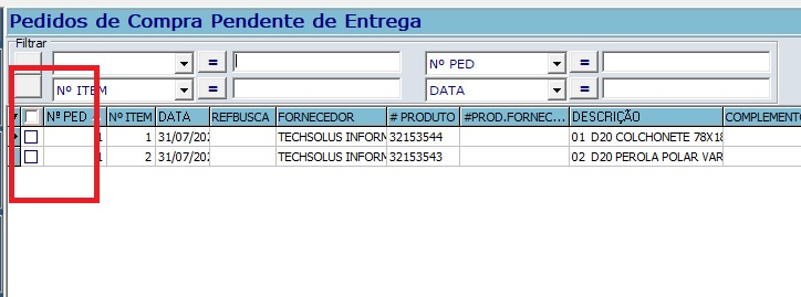 Como gerenciar a Recepção Pedidos de Compra (ENT) (2)