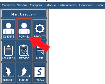 Tela de consulta de fornecedores no sistema GestãoPro